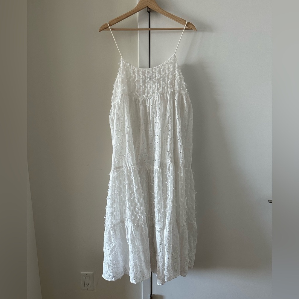 Zara Textured White Dress